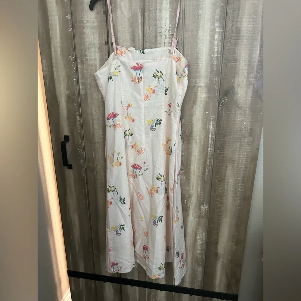 NWT Corey Lynn Calter Sleeveless Seamed
Linen Midi Dress,  L - Picture 10 of 12